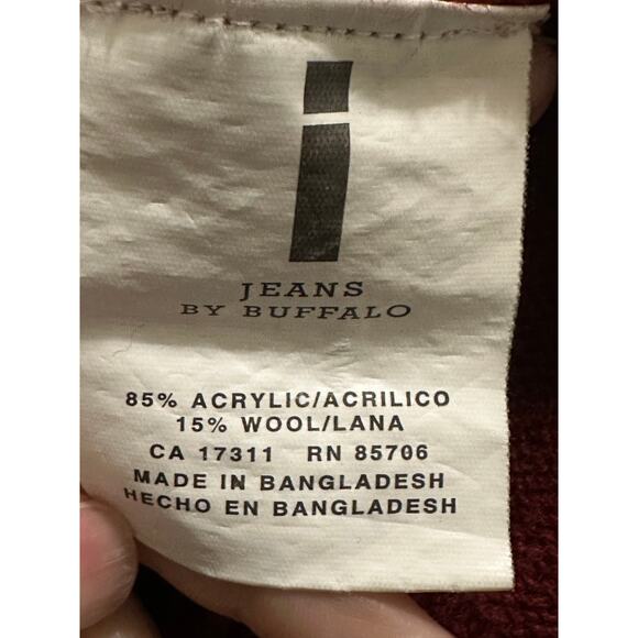 Buffalo men jeans red winter sweater size XL - Picture 4 of 11